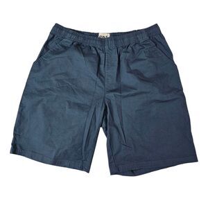 Pact Shorts Mens XL Blue Organic Cotton Twill inside‎ Drawstring Elastic Waist